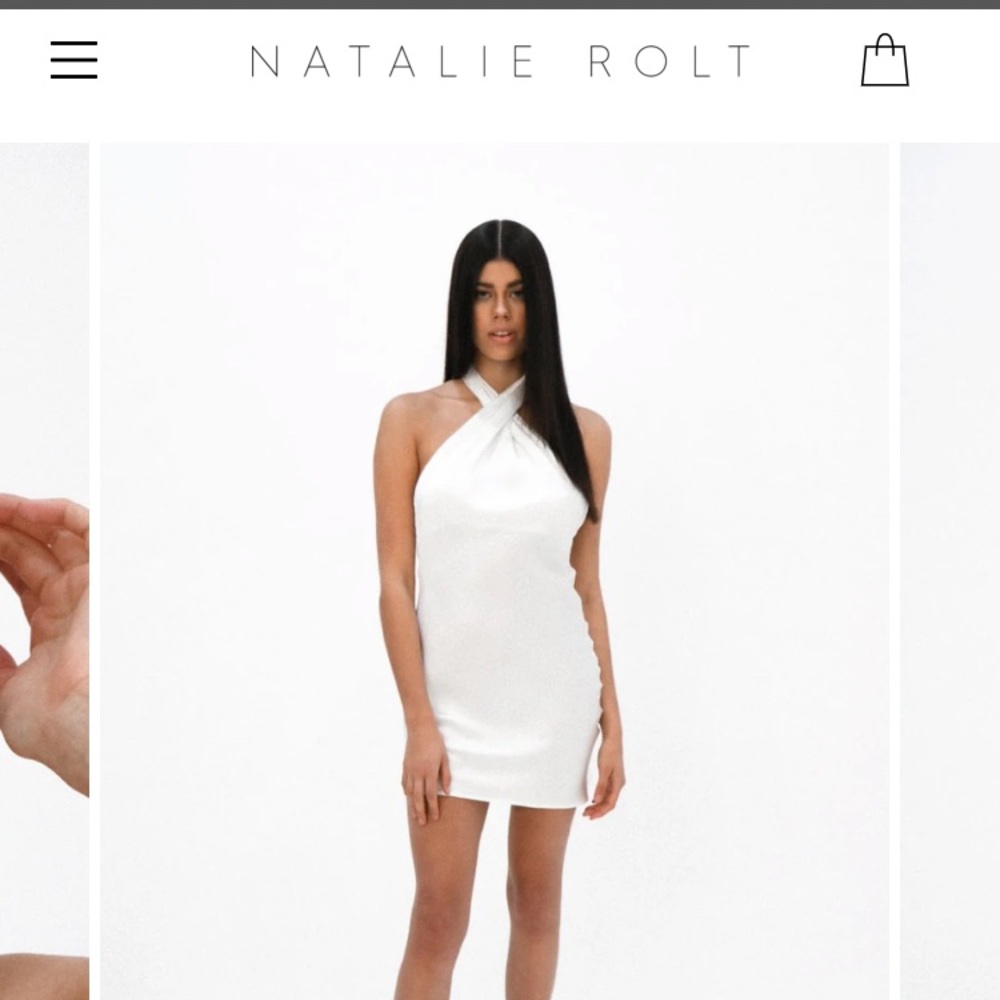 Natalie Rolt White Effie Mini Dress